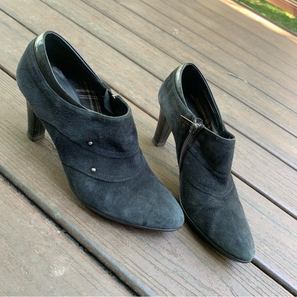 Aquatalia Shoes - Aquatalia Made in Italy Water Resistant Blue Suede Booties